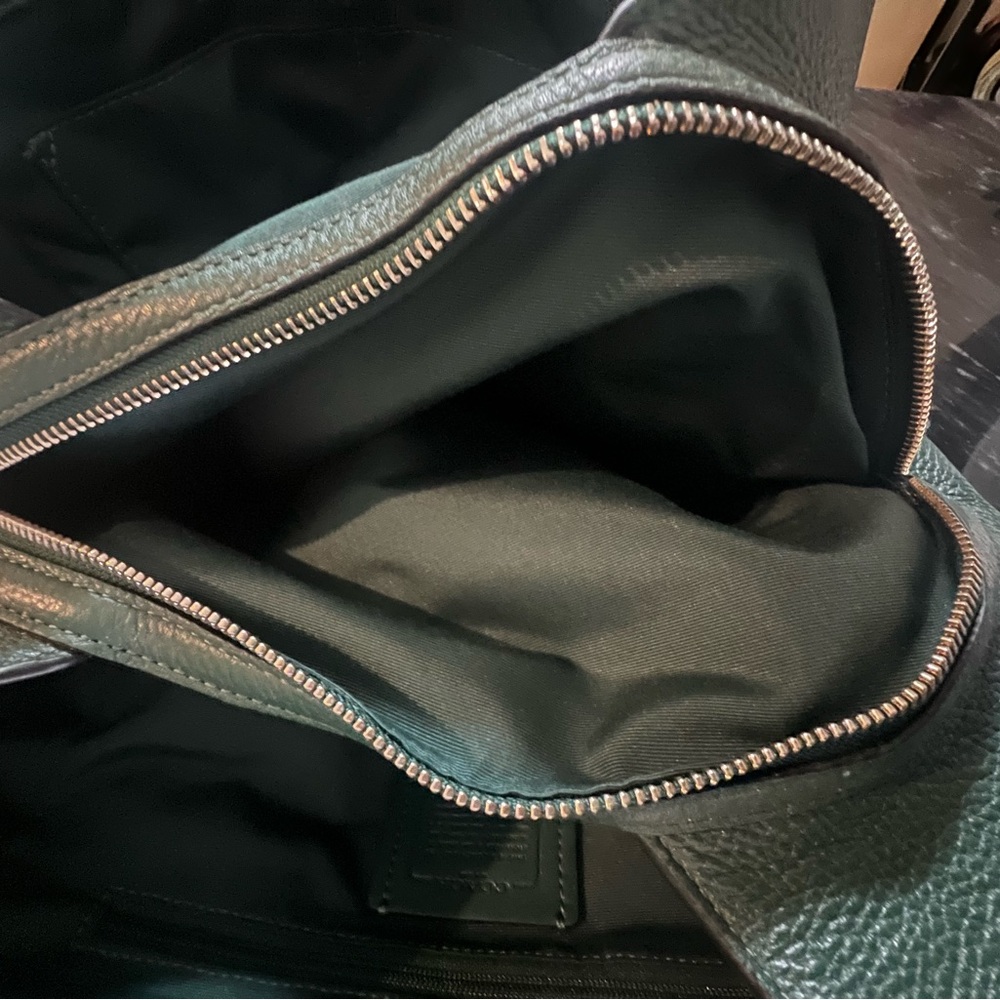 Coach Green Leather Shoulder Bag - Picture 4 of 10